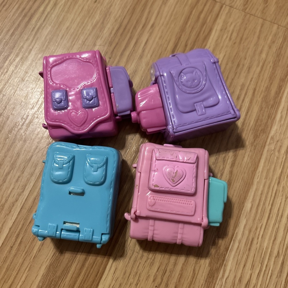 1997 Backpack Club Mini Backpacks Lot – Vintage Doll Accessories – 4 Pieces